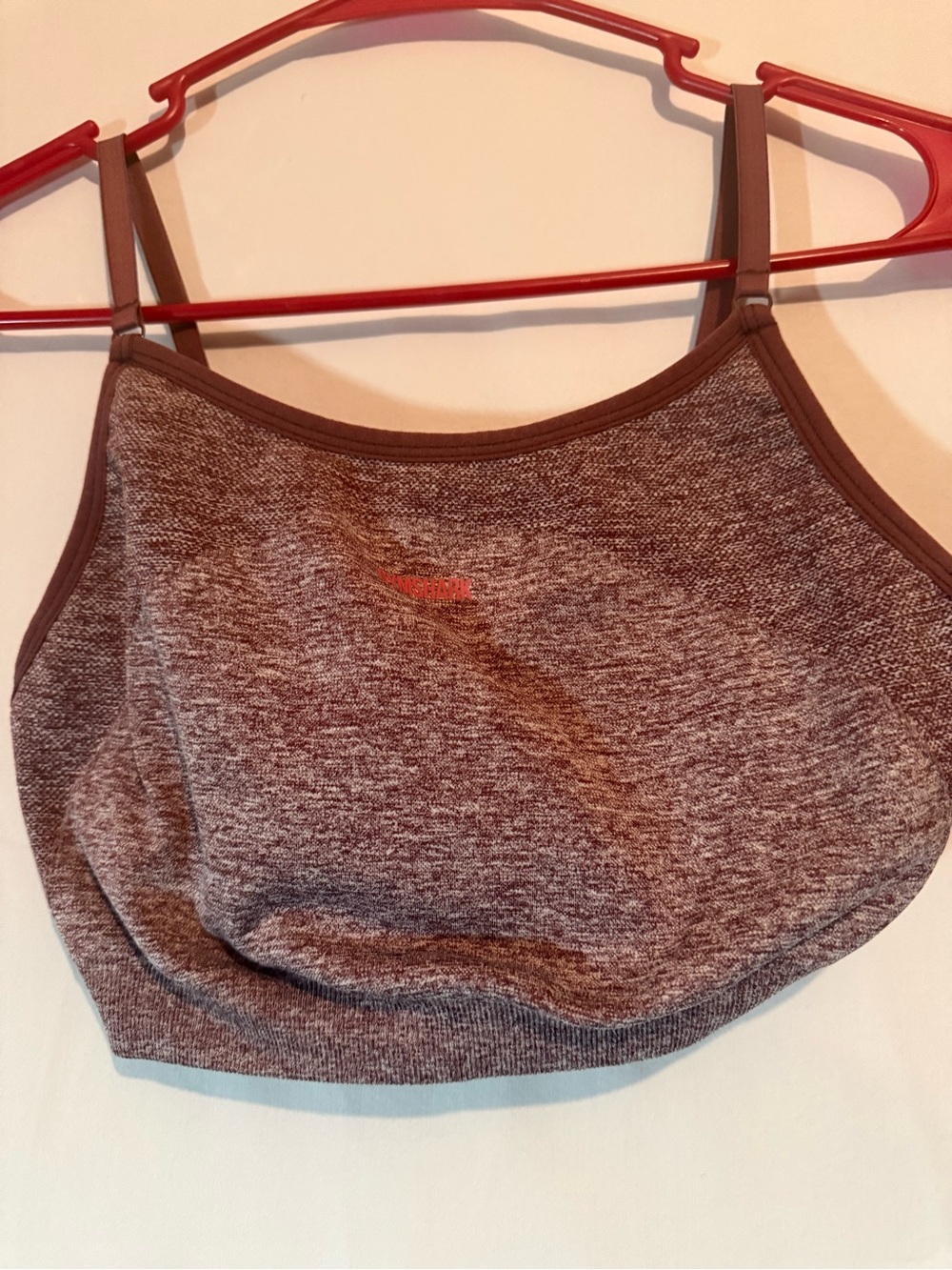 Gymshark Slounge Bralette Sports Bra Women M Brown Heather Seamless GLSB2061